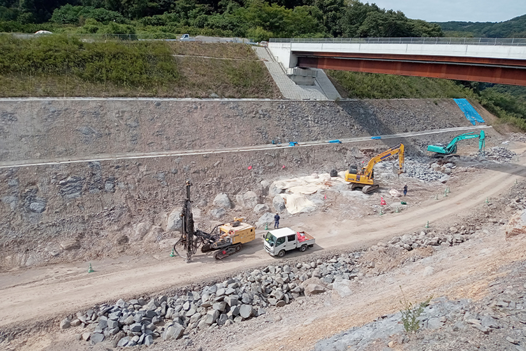 道路造成工事の施工写真 1