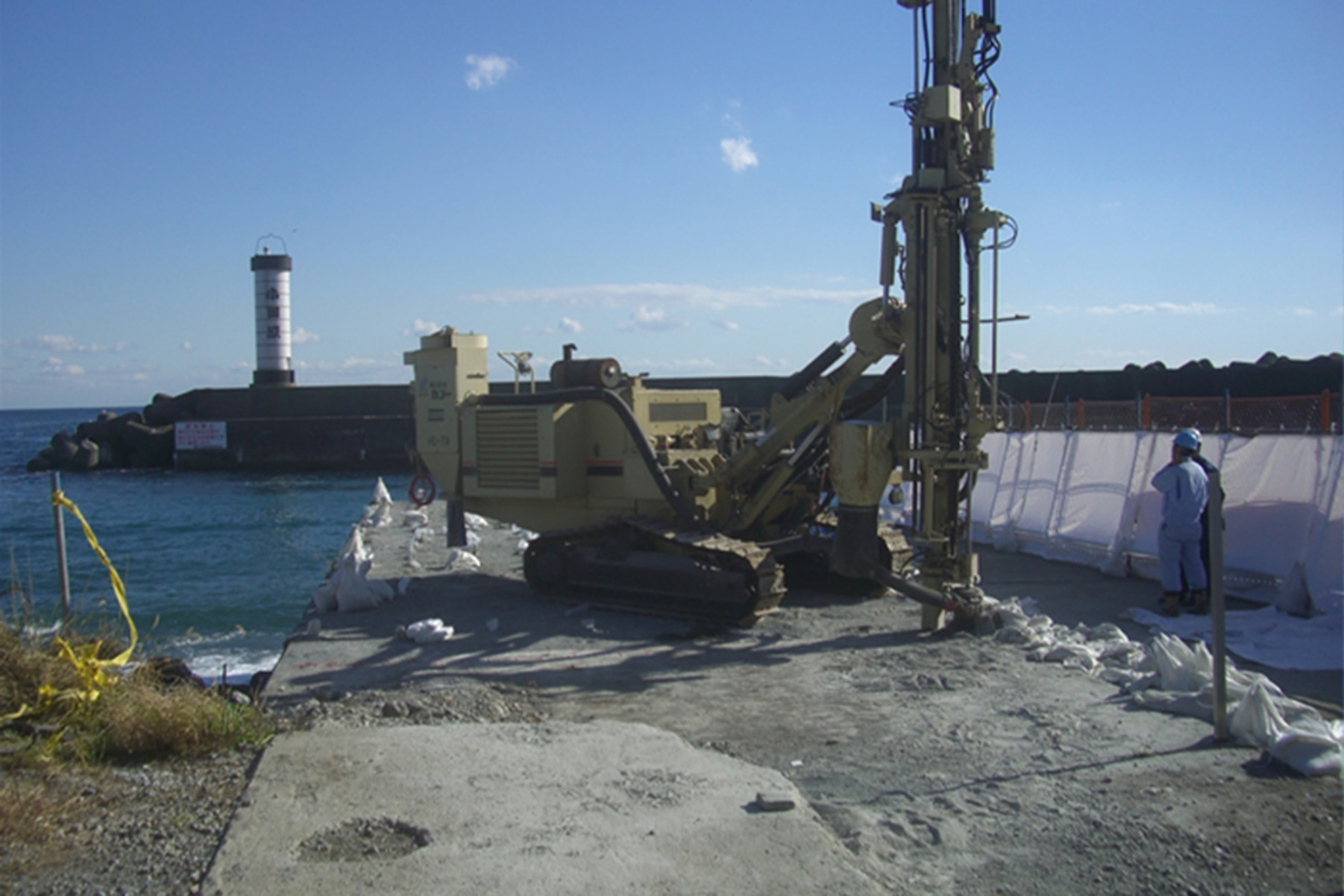 港湾工事の施工写真 4